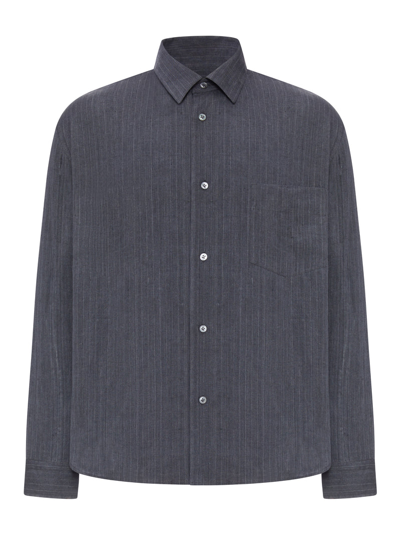 CAMICIA A RIGHE IN LINO