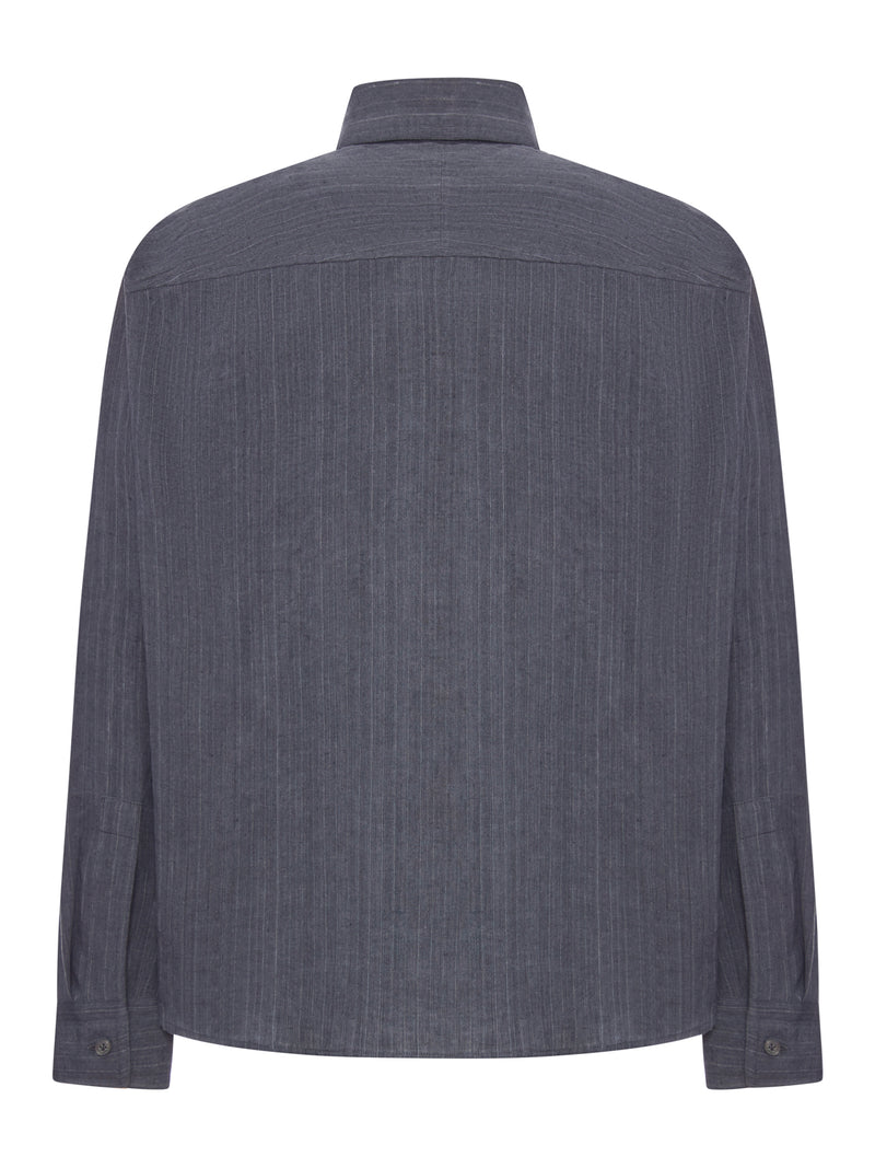 CAMICIA A RIGHE IN LINO