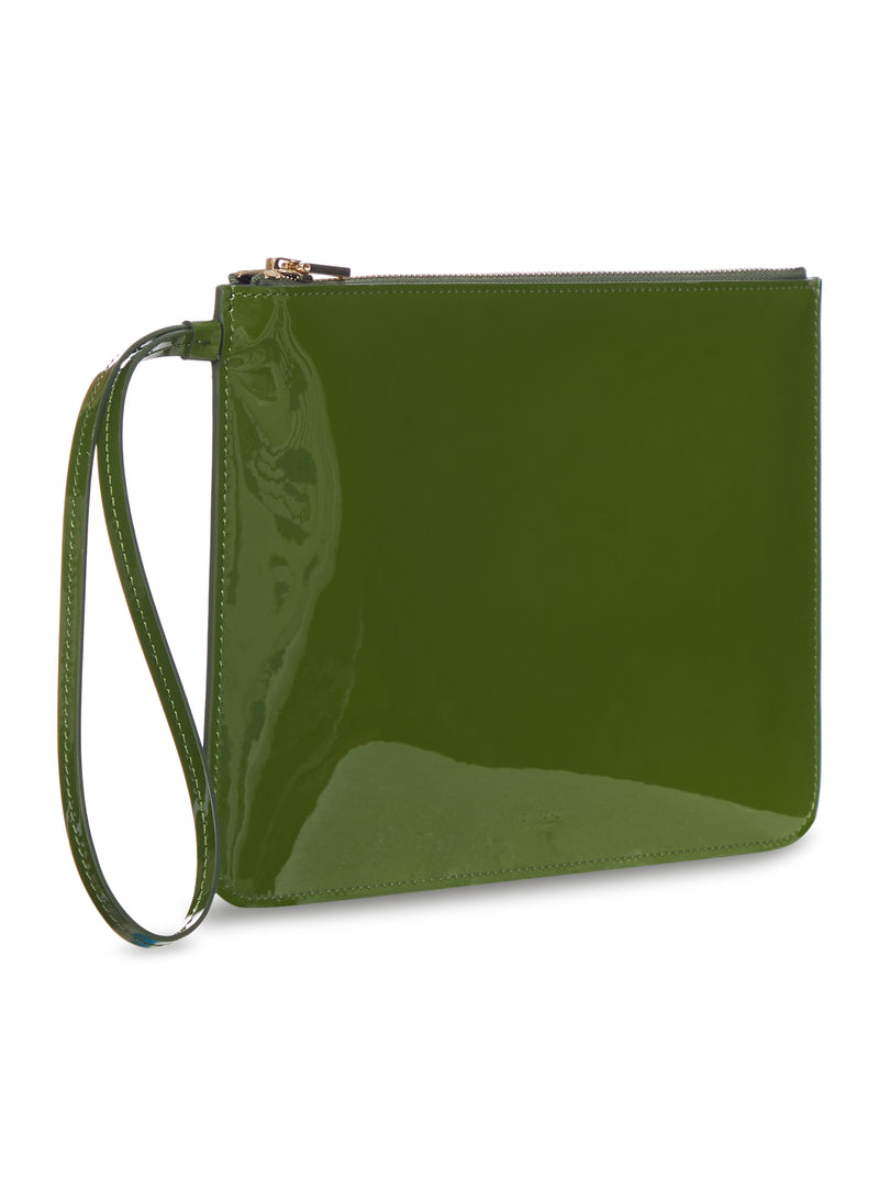 POCHETTE TOM FORD IN PELLE VERNICIATA VERDE