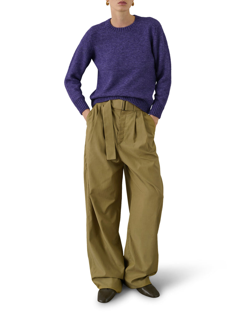 PANTALONI COLE LARGHI IN POPELINE DI COTONE BIOLOGICO E LYOCELL FLUIDO