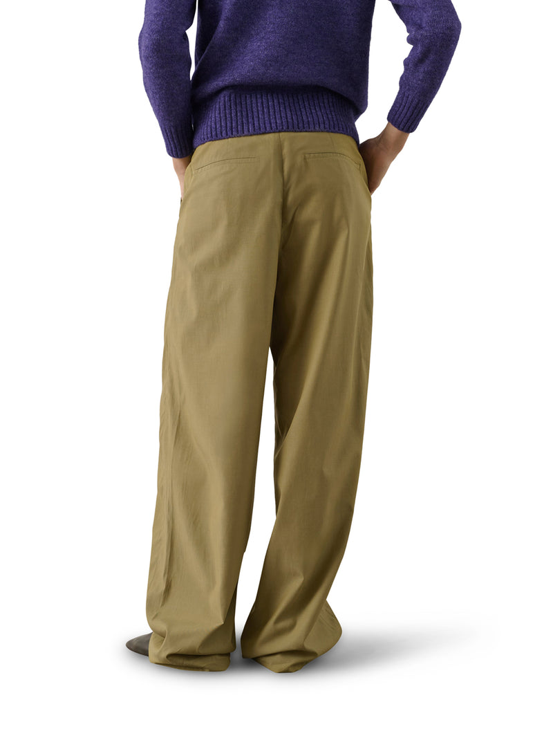 PANTALONI COLE LARGHI IN POPELINE DI COTONE BIOLOGICO E LYOCELL FLUIDO