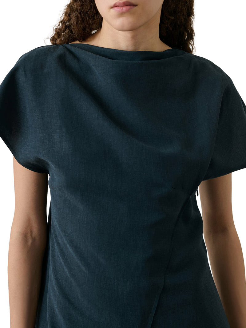 ABITO MIDI FELICIE IN LYOCELL E LINO