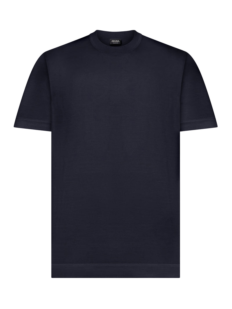 T-SHIRT GIROCOLLO IN MISTO SETA