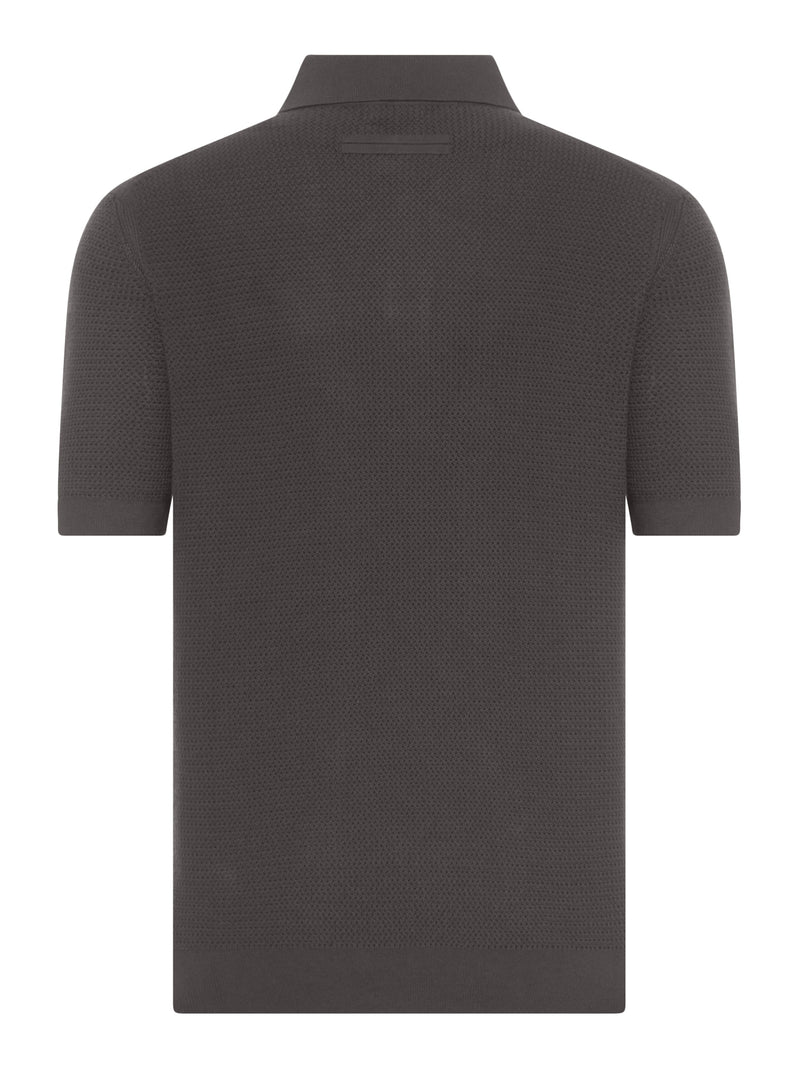 POLO CON COLLO A V IN COTONE PIQUE