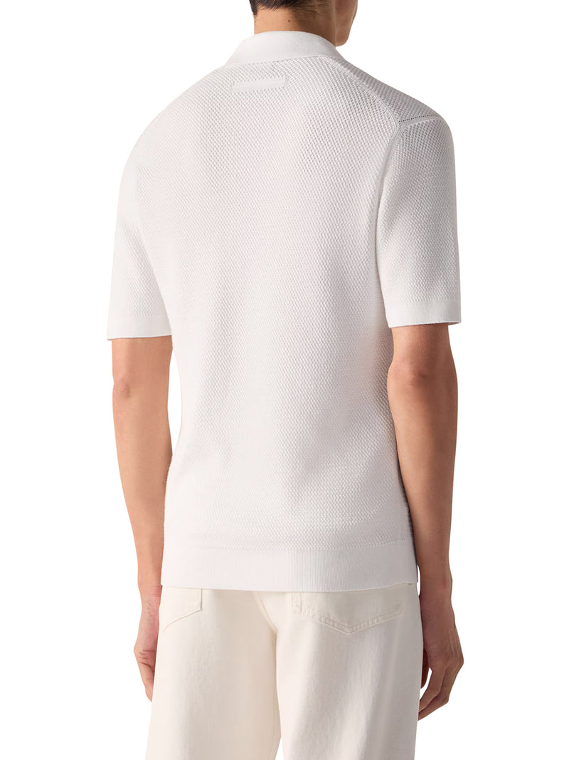 POLO CON COLLO A V IN COTONE PIQUE
