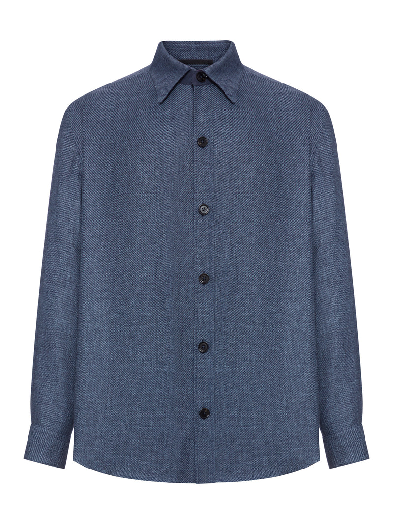 OVERSHIRT IN CASHMERE LINO E SETA