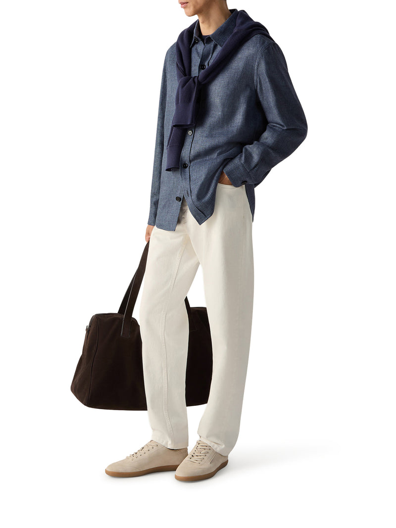 OVERSHIRT IN CASHMERE LINO E SETA