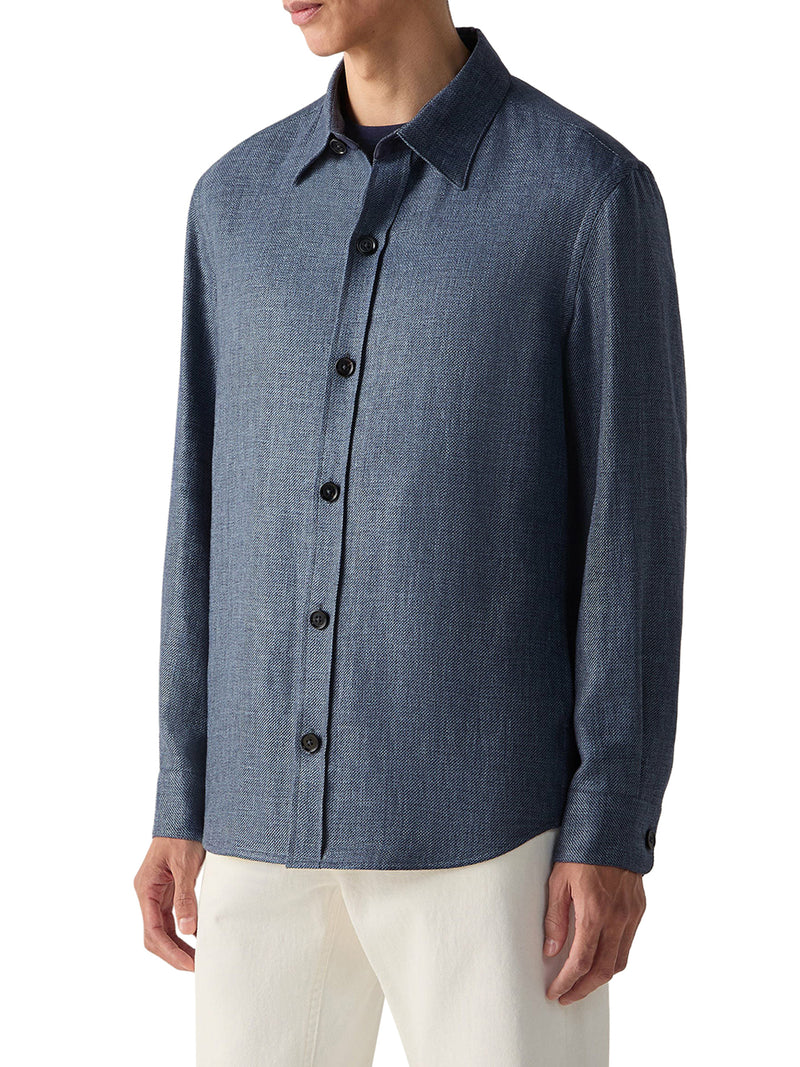 OVERSHIRT IN CASHMERE LINO E SETA
