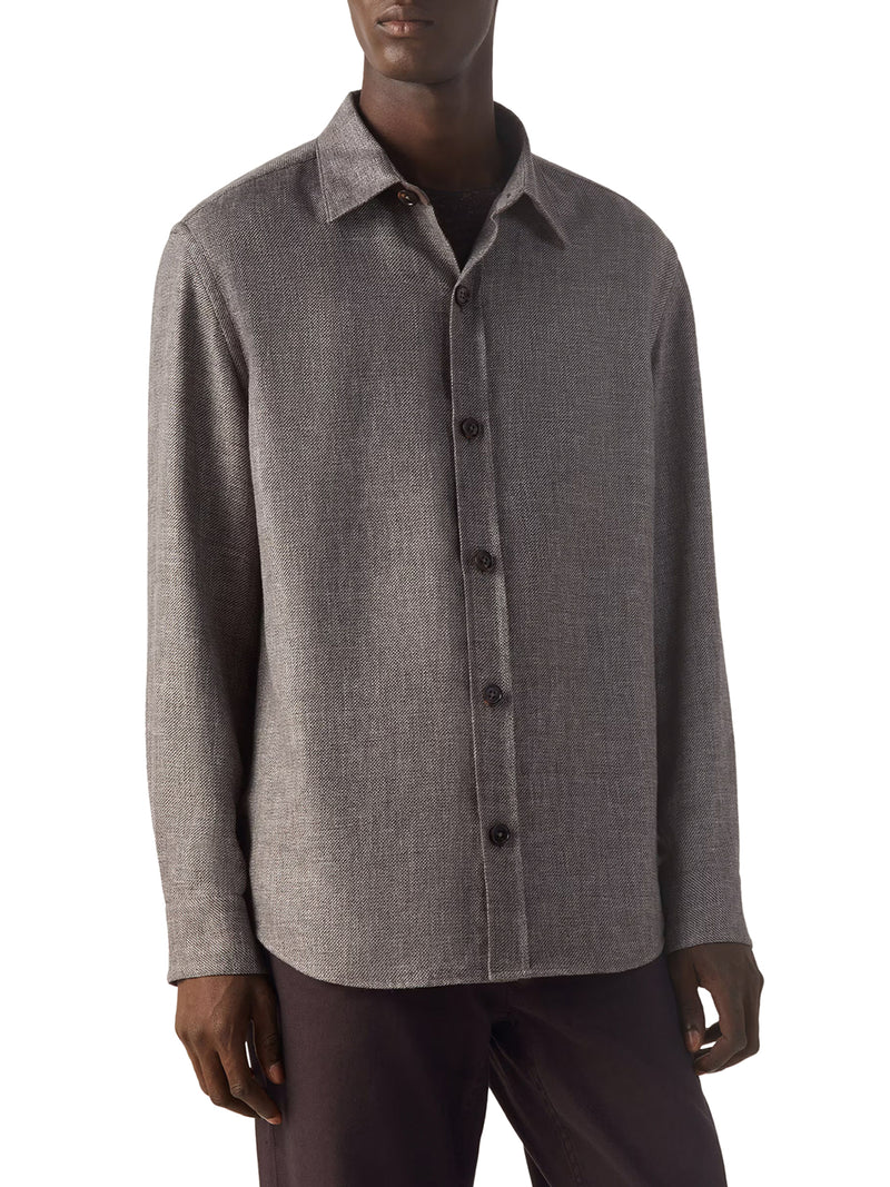 OVERSHIRT IN CASHMERE LINO E SETA
