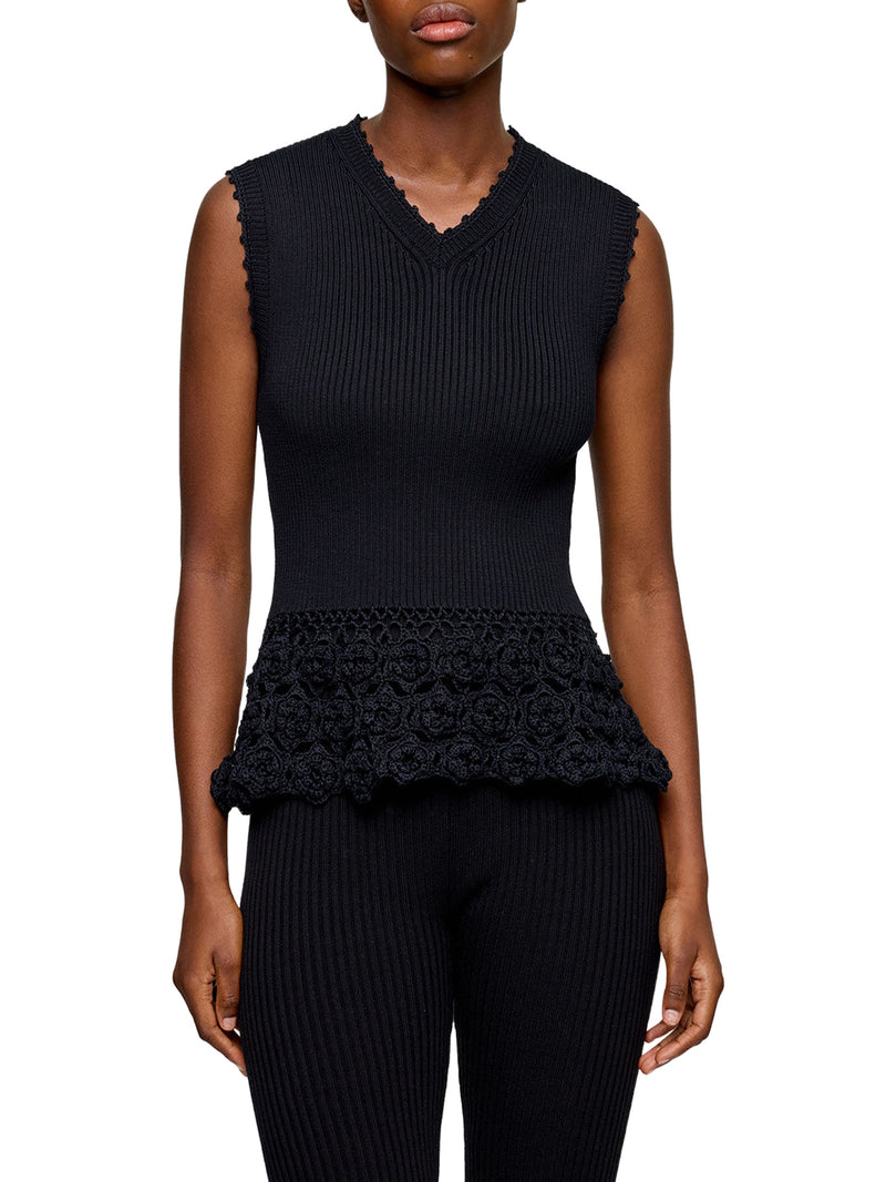 GILET IN CROCHET DI COTONE