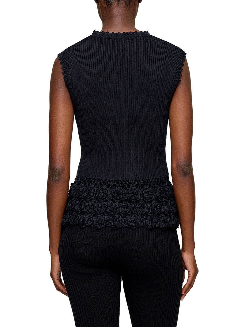 GILET IN CROCHET DI COTONE