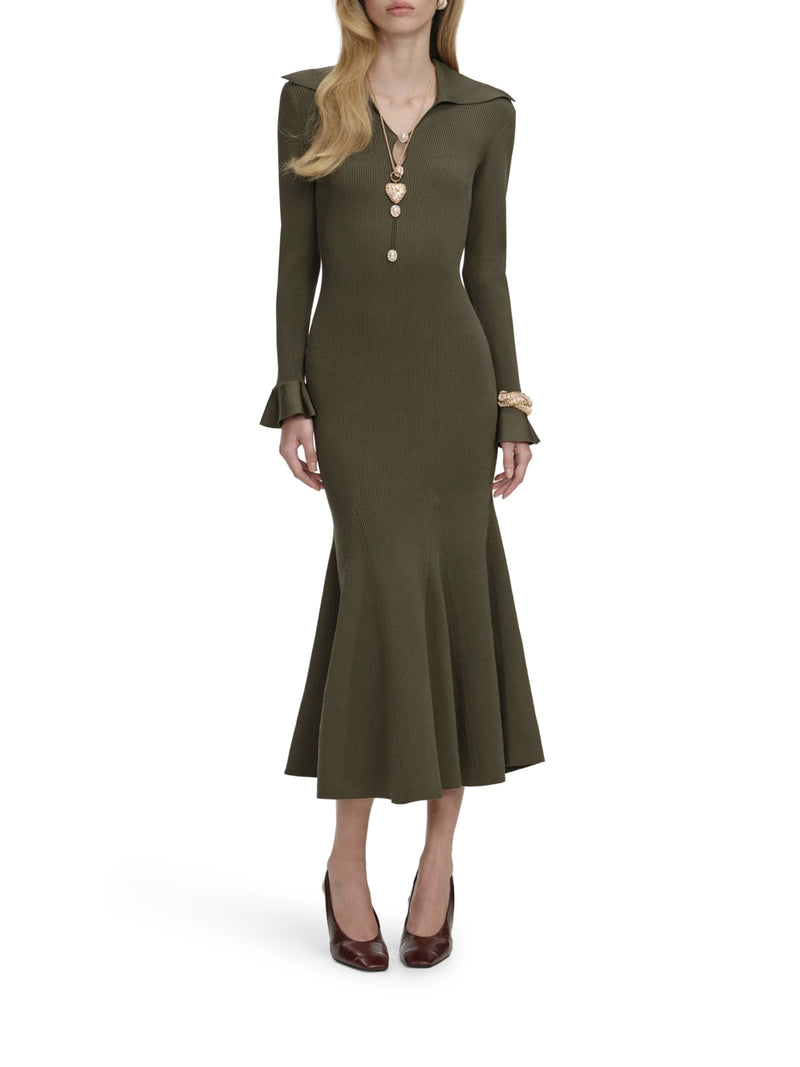 ABITO MIDI IN MAGLIA TRAFORATA