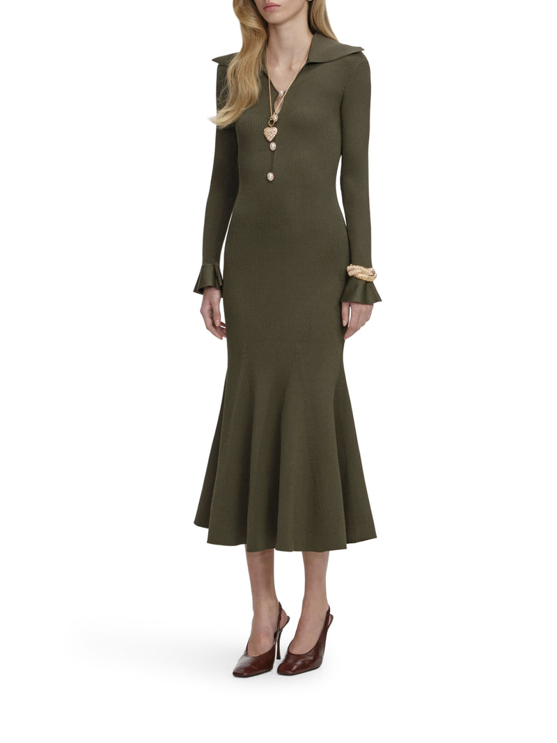 ABITO MIDI IN MAGLIA TRAFORATA