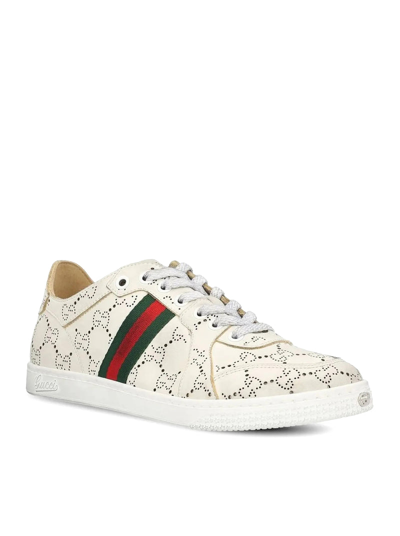 SNEAKERS IN PELLE CON GG ALLOVER E BANDA WEB