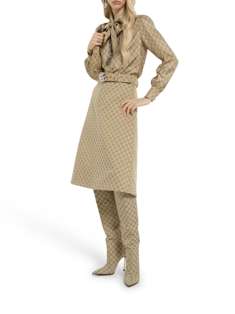 CAMICIA IN TWILL DI SETA STAMPATA