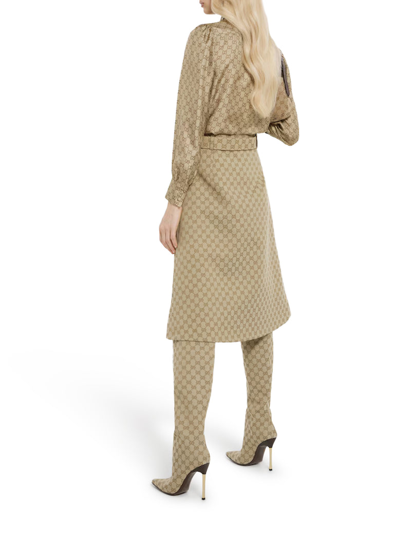 CAMICIA IN TWILL DI SETA STAMPATA