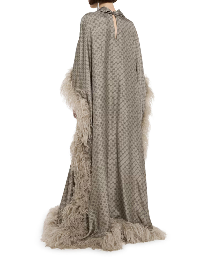 ABITO LUNGO IN TWILL DI SETA STAMPATO