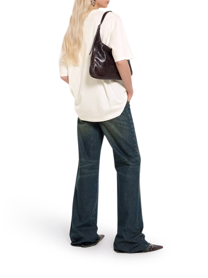 T-SHIRT IN JERSEY DI COTONE E SETA CON STAMPA