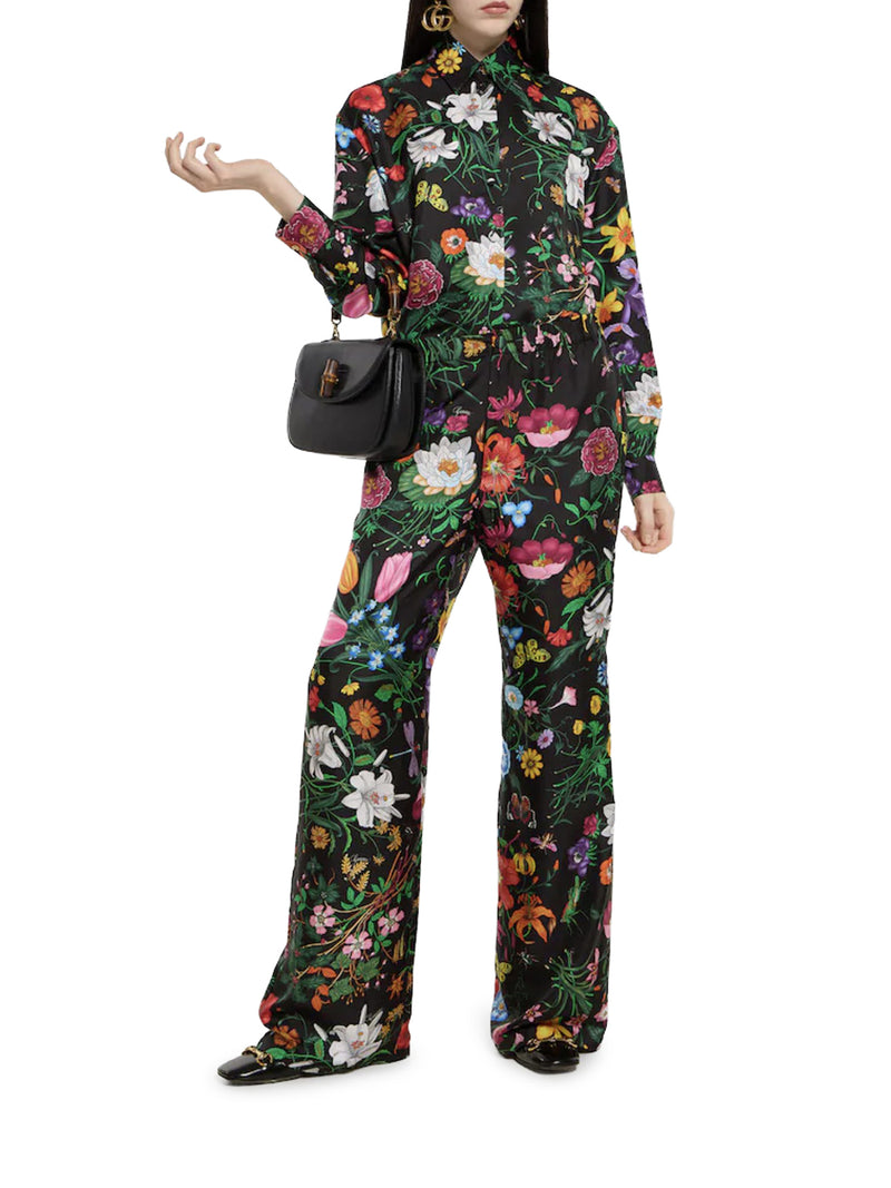 CAMICIA IN TWILL DI SETA STAMPATA