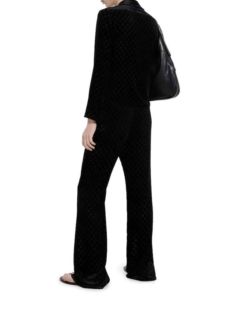 PANTALONI IN VELLUTO DÉVORÉ GG STRETCH