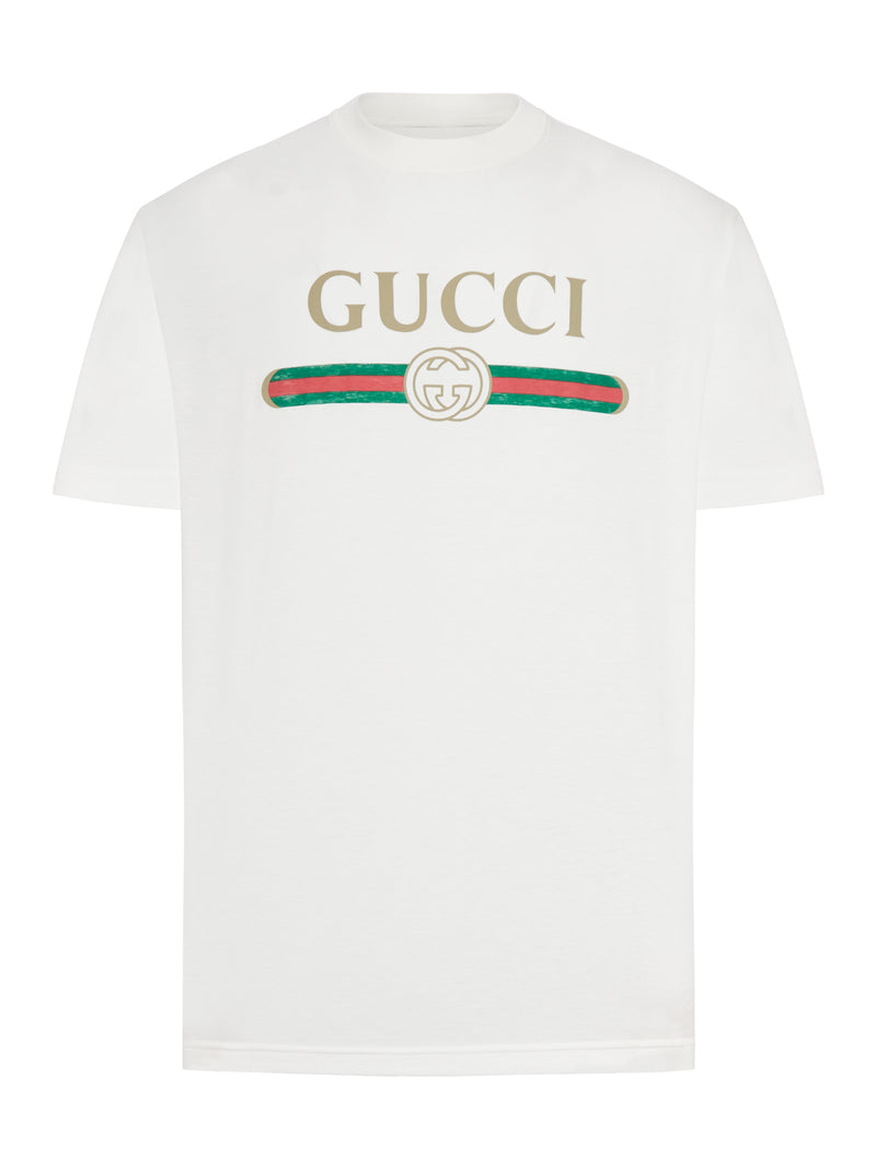 T-SHIRT IN JERSEY DI MISTO SETA STAMPATO