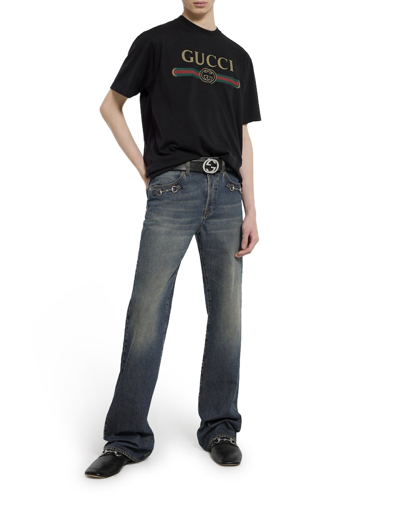 T-SHIRT IN JERSEY DI MISTO SETA STAMPATO