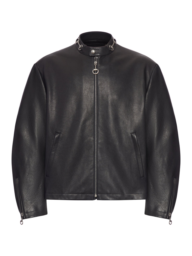 GIACCA IN PELLE CON HORSEBIT