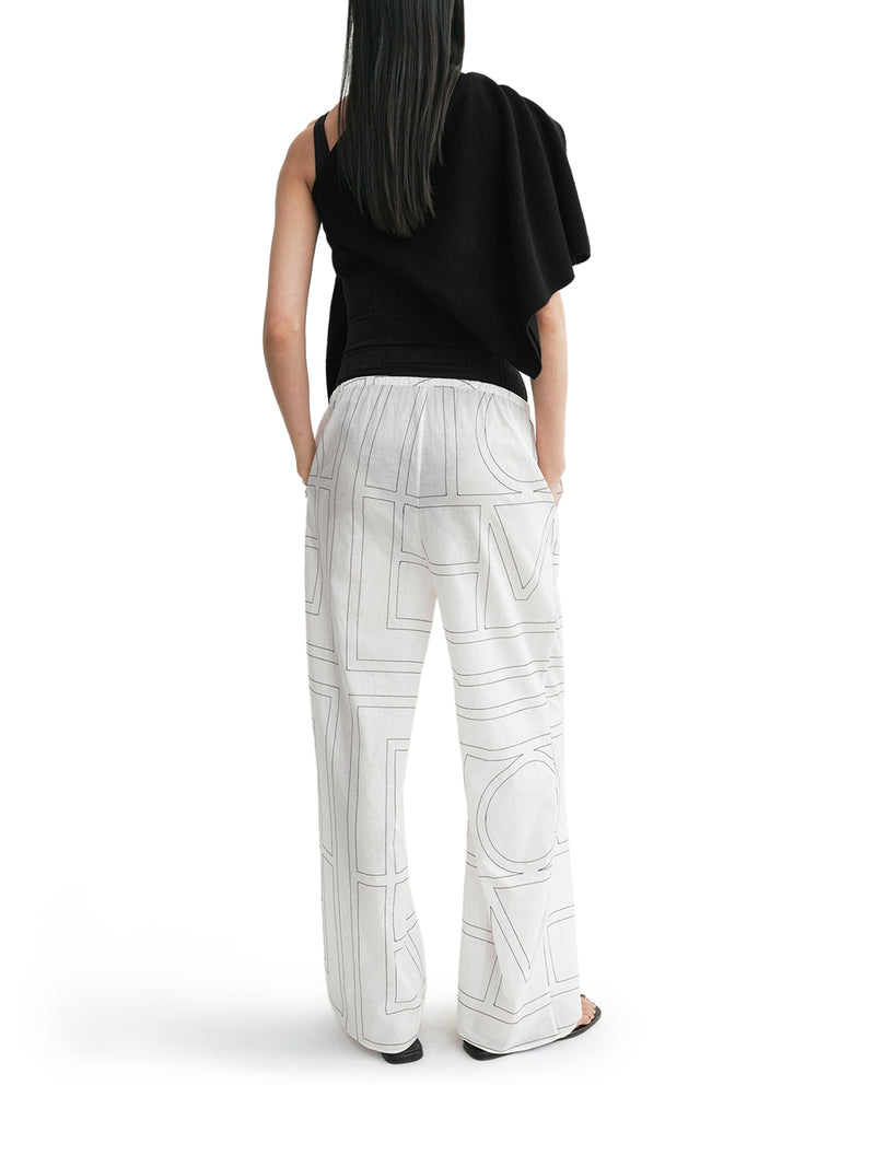 PANTALONI IN MISTO COTONE CON MONOGRAMMA