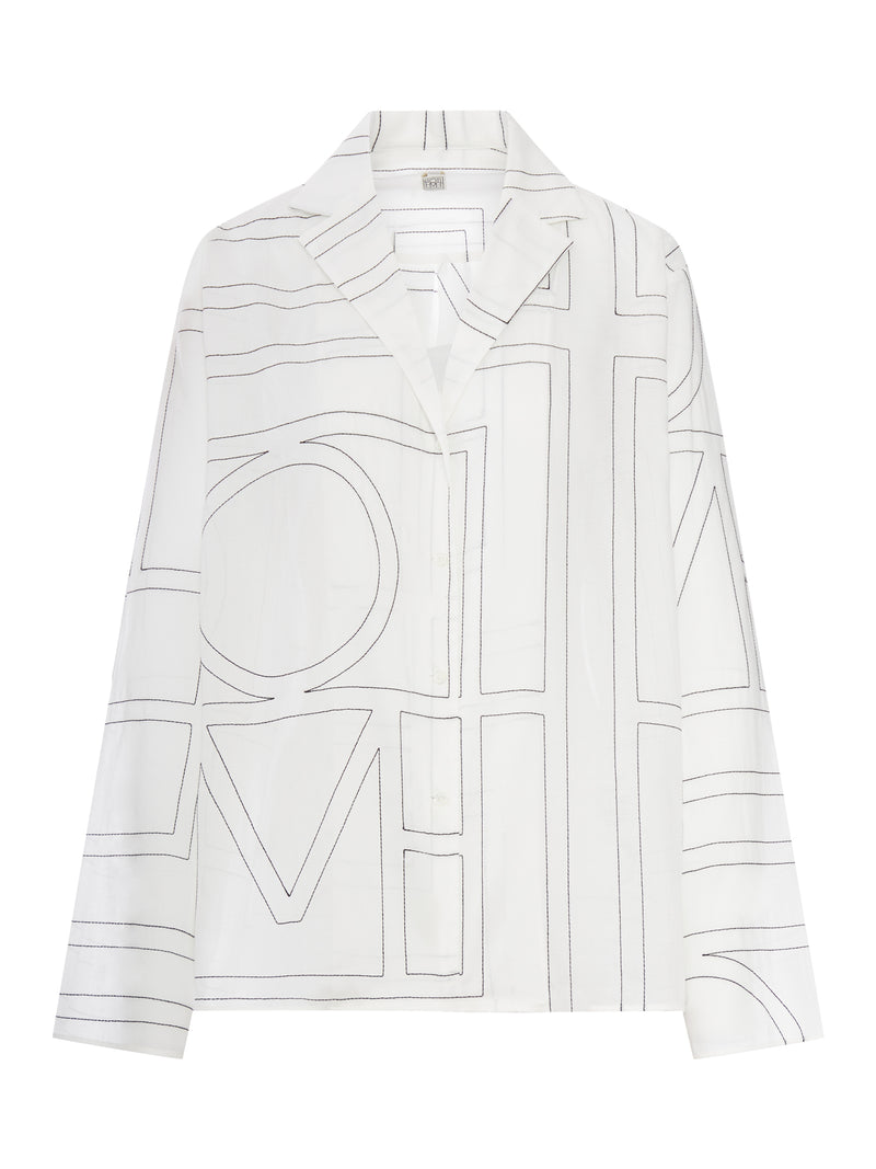 CAMICIA IN MISTO COTONE CON RICAMO MONOGRAM