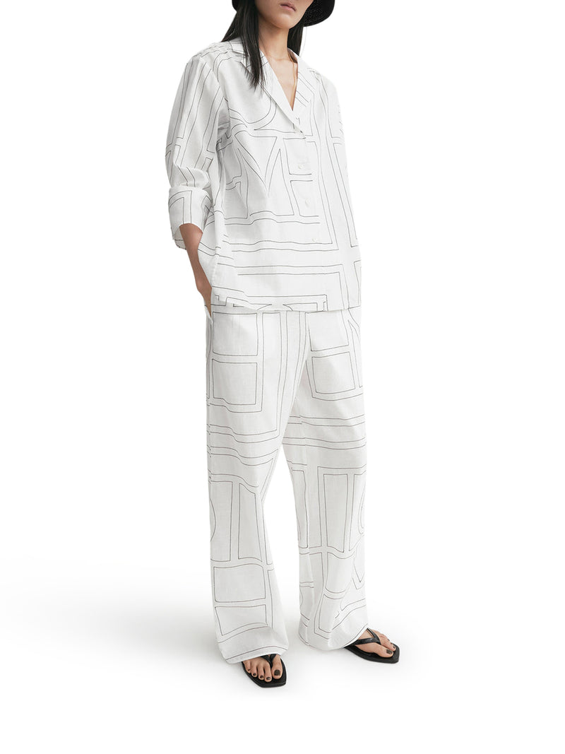 CAMICIA IN MISTO COTONE CON RICAMO MONOGRAM
