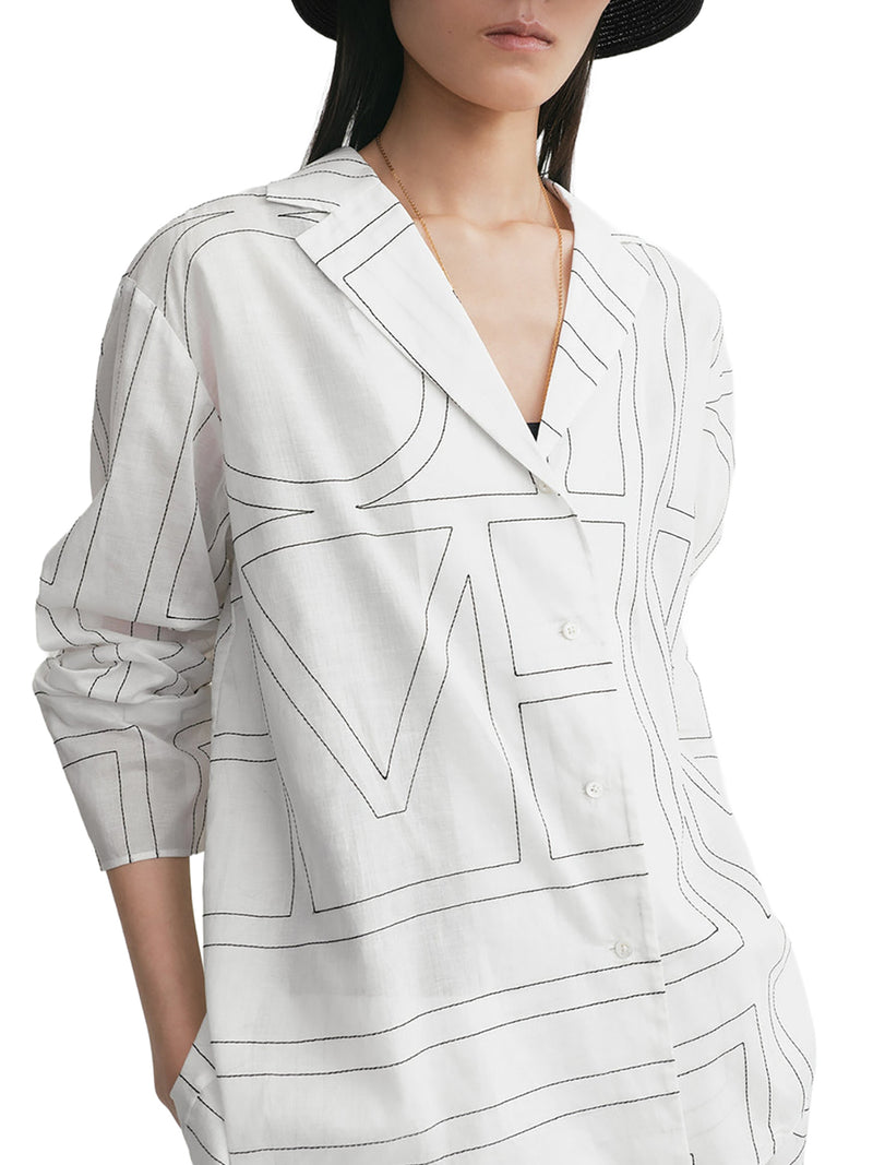CAMICIA IN MISTO COTONE CON RICAMO MONOGRAM