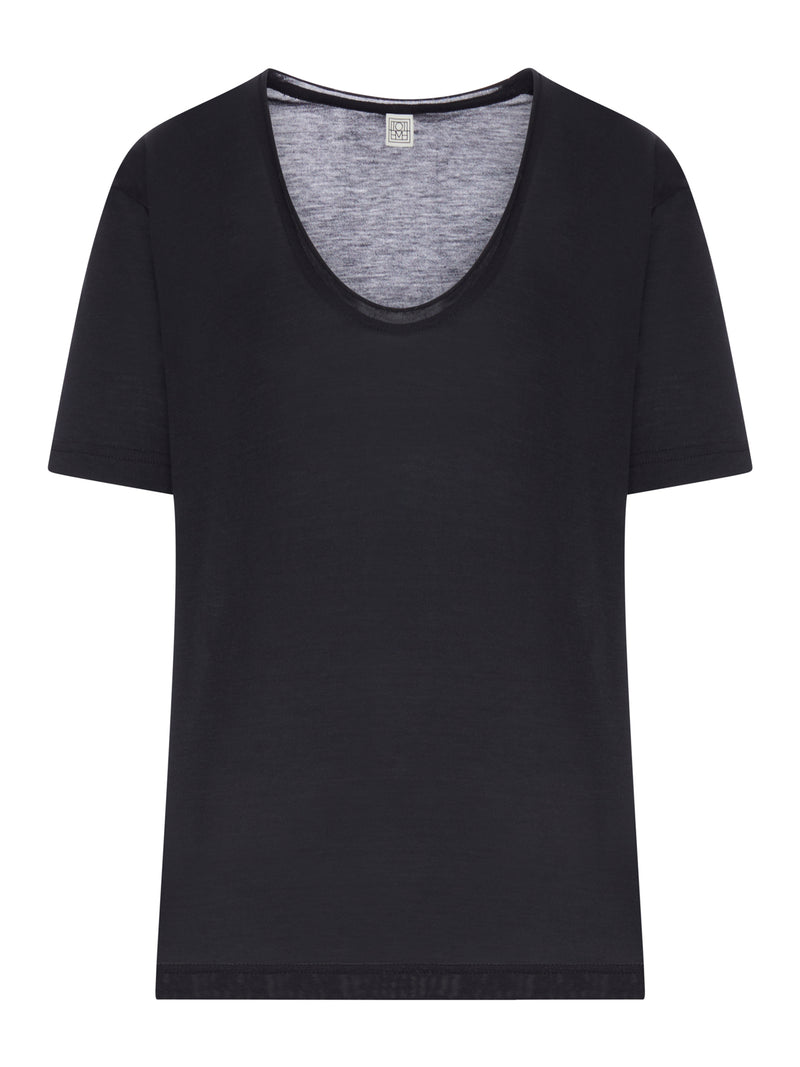T-SHIRT IN COTONE E SETA