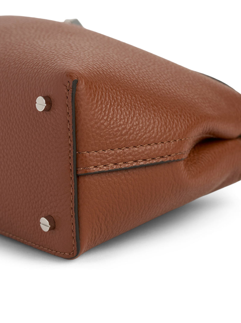 POCHETTE IN PELLE MARTELLATA T-LOCK