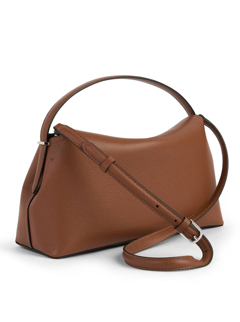 BORSA A MANO T-LOCK IN PELLE GRANATA
