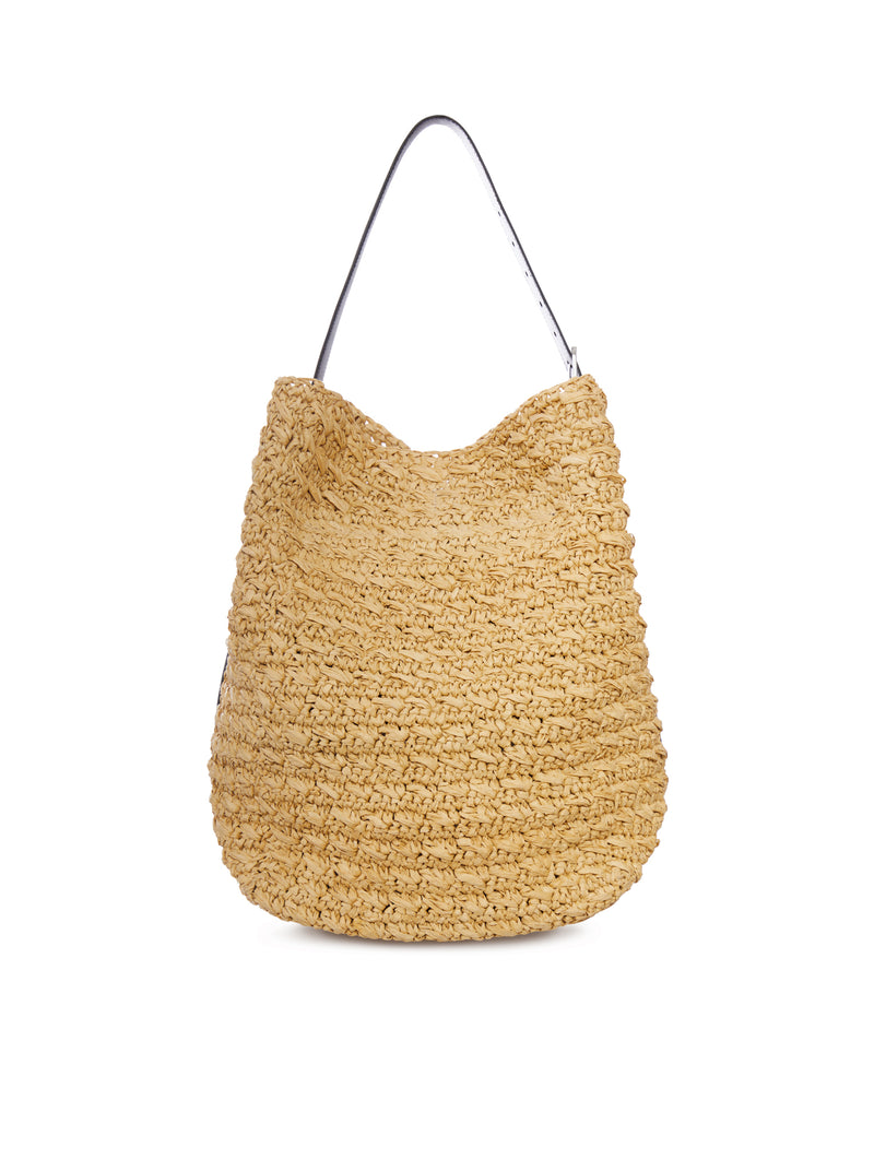 BORSA TOTE IN RAFIA CON CINTURA