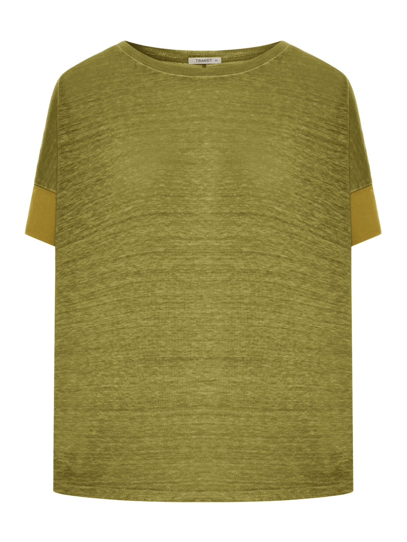 T-SHIRT OVER REALIZZATA IN DOPPIO TESSUTO