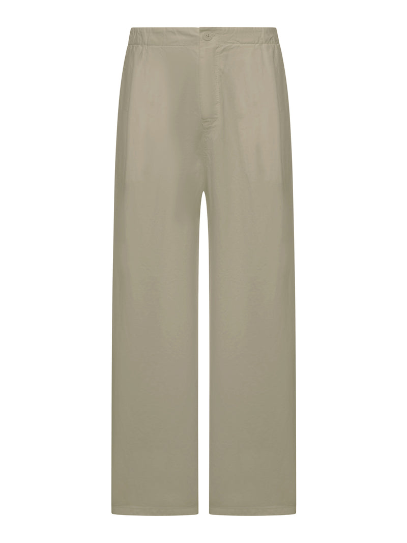 PANTALONI WIDE LEG IN MISTO LINO