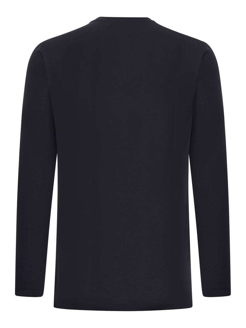 T-SHIRT SLIM FIT IN ICE COTTON A MANICA LUNGA