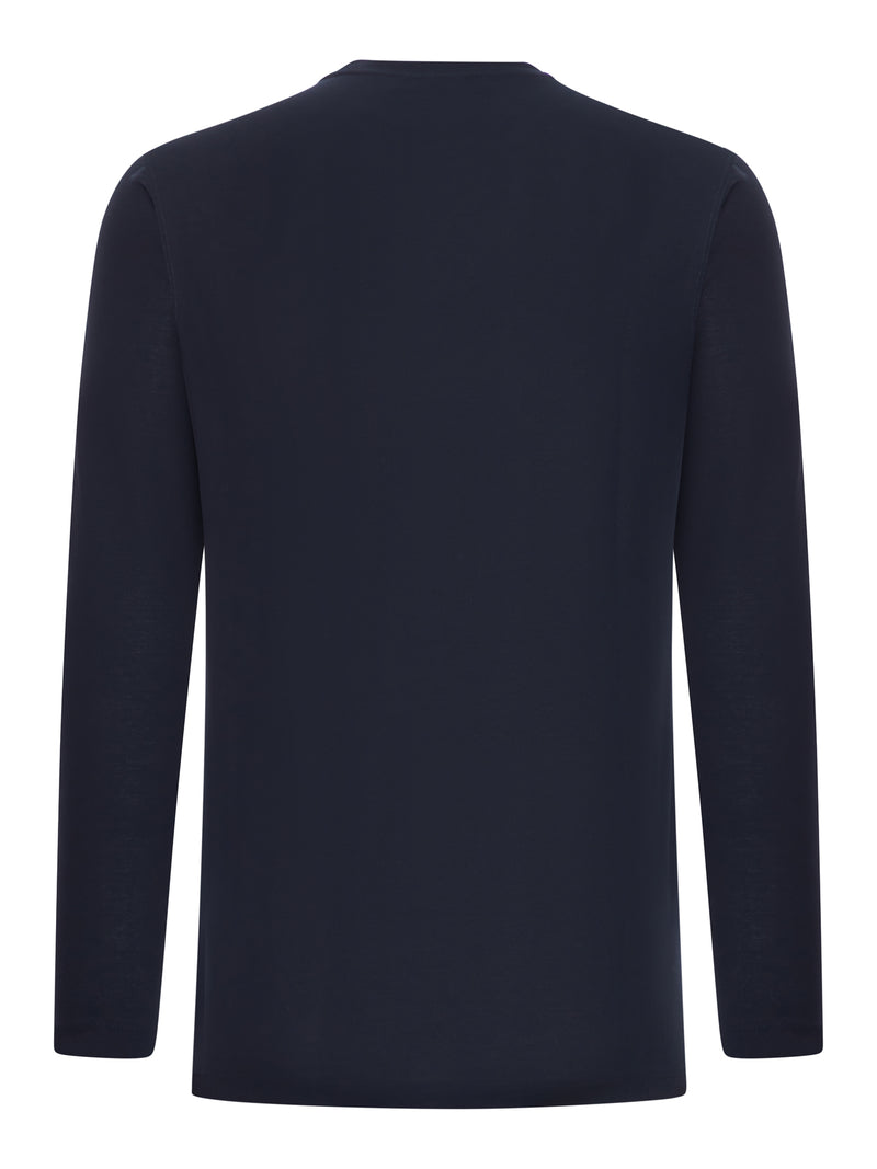 T-SHIRT SLIM FIT IN ICE COTTON A MANICA LUNGA