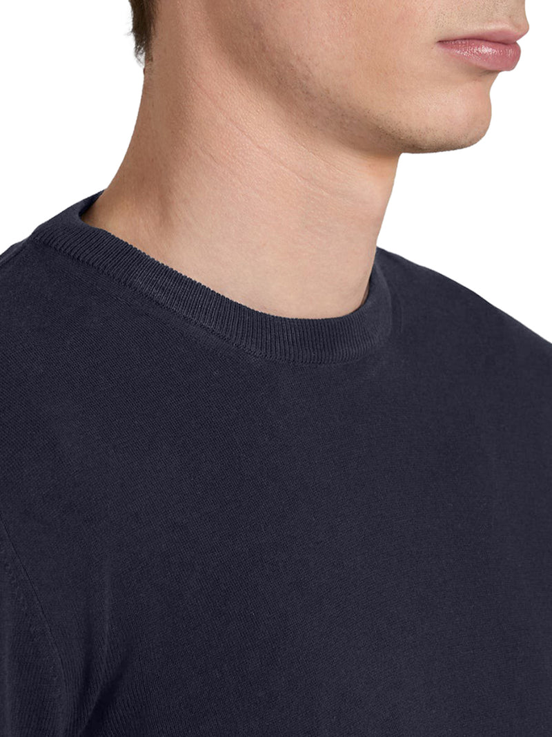 MAGLIA GIROCOLLO SLIM FIT IN COTONE CRÊPE
