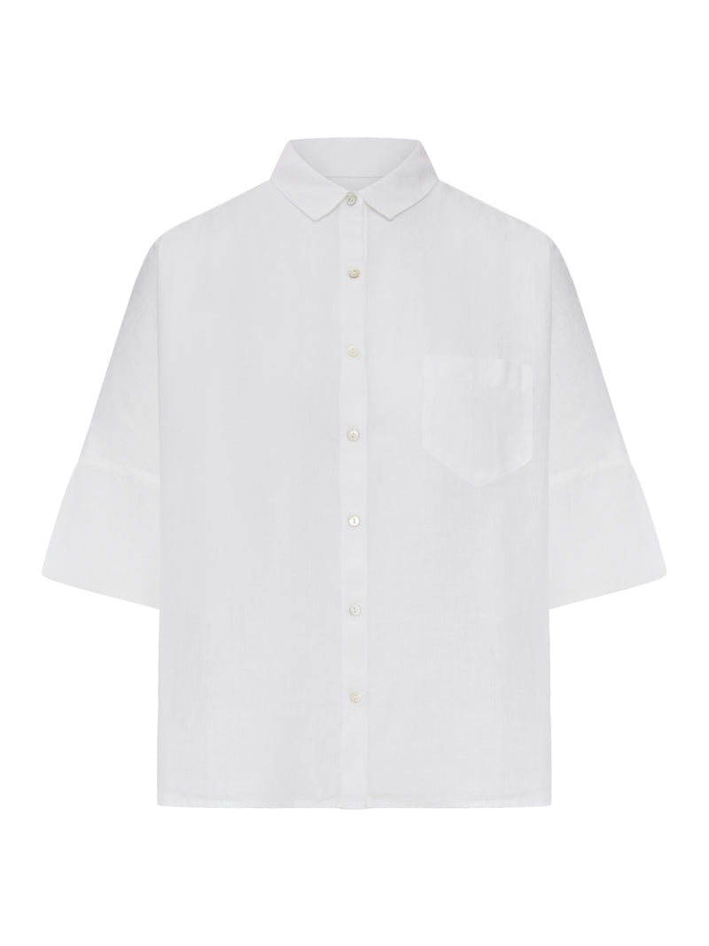 CAMICIA IN LINO CON COLLETTO CLASSICO