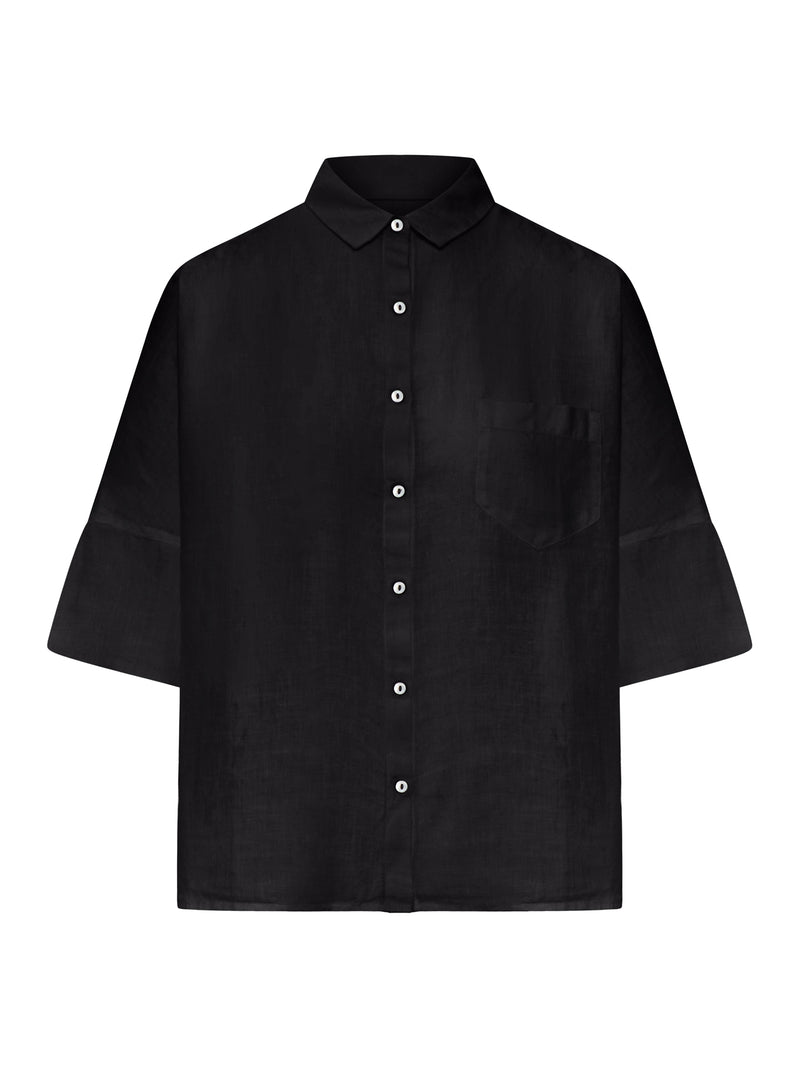 CAMICIA IN LINO CON COLLETTO CLASSICO