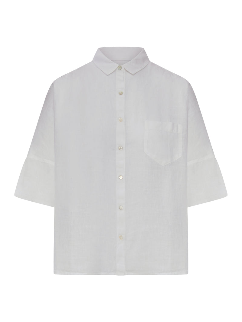 CAMICIA IN LINO CON COLLETTO CLASSICO