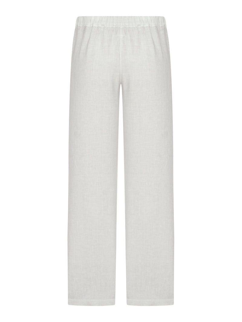 PANTALONI WIDE LEG IN LINO