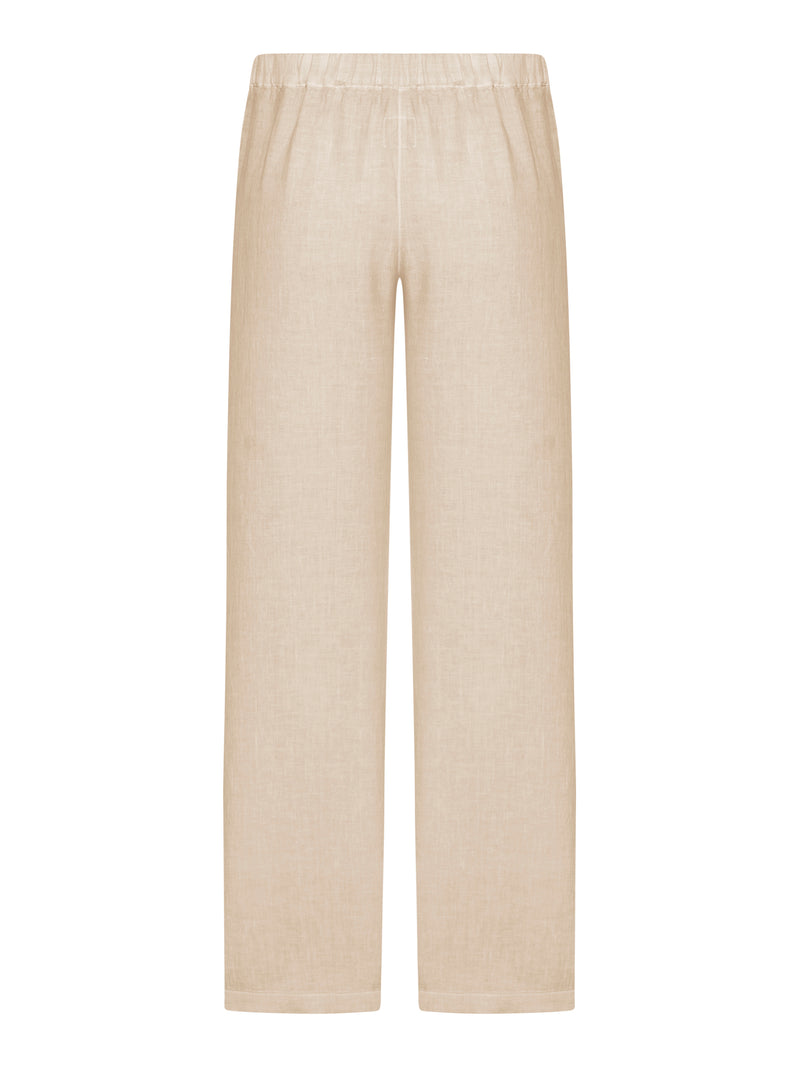 PANTALONI WIDE LEG IN LINO