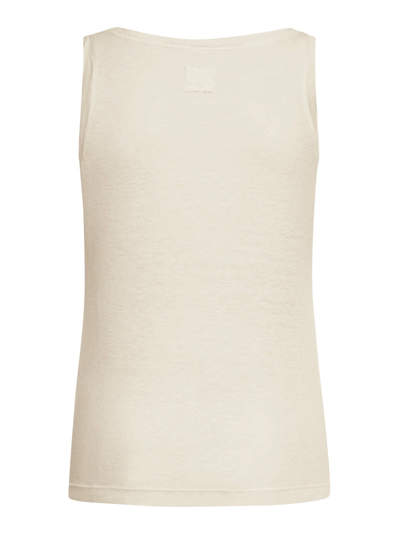 TOP IN LINO CON SCOLLO PROFONDO
