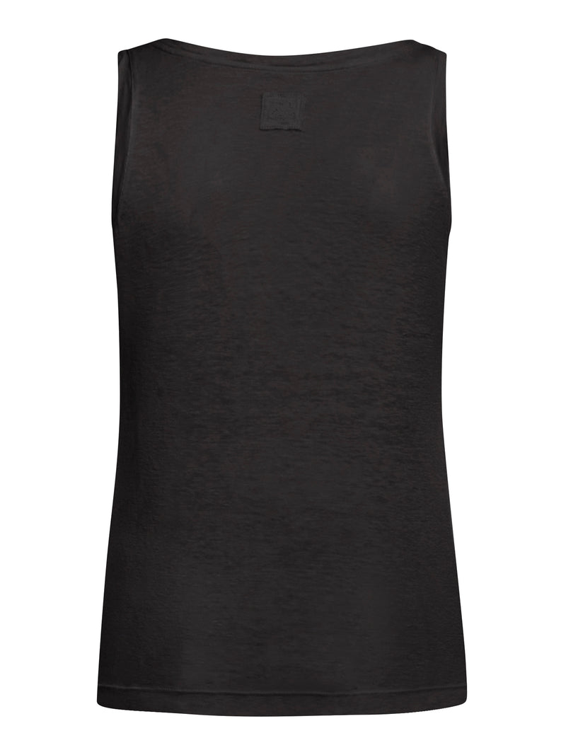 TOP IN LINO CON SCOLLO PROFONDO