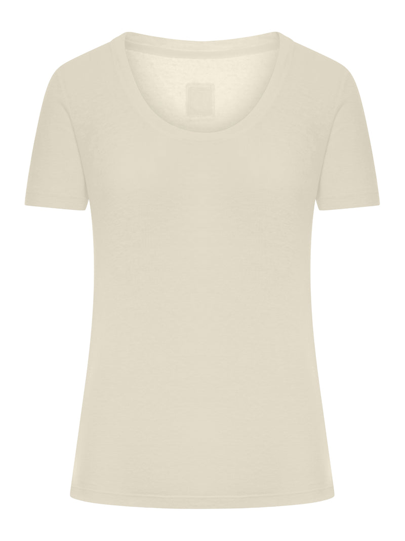T-SHIRT A MANICHE CORTE CON SCOLLO AMPIO