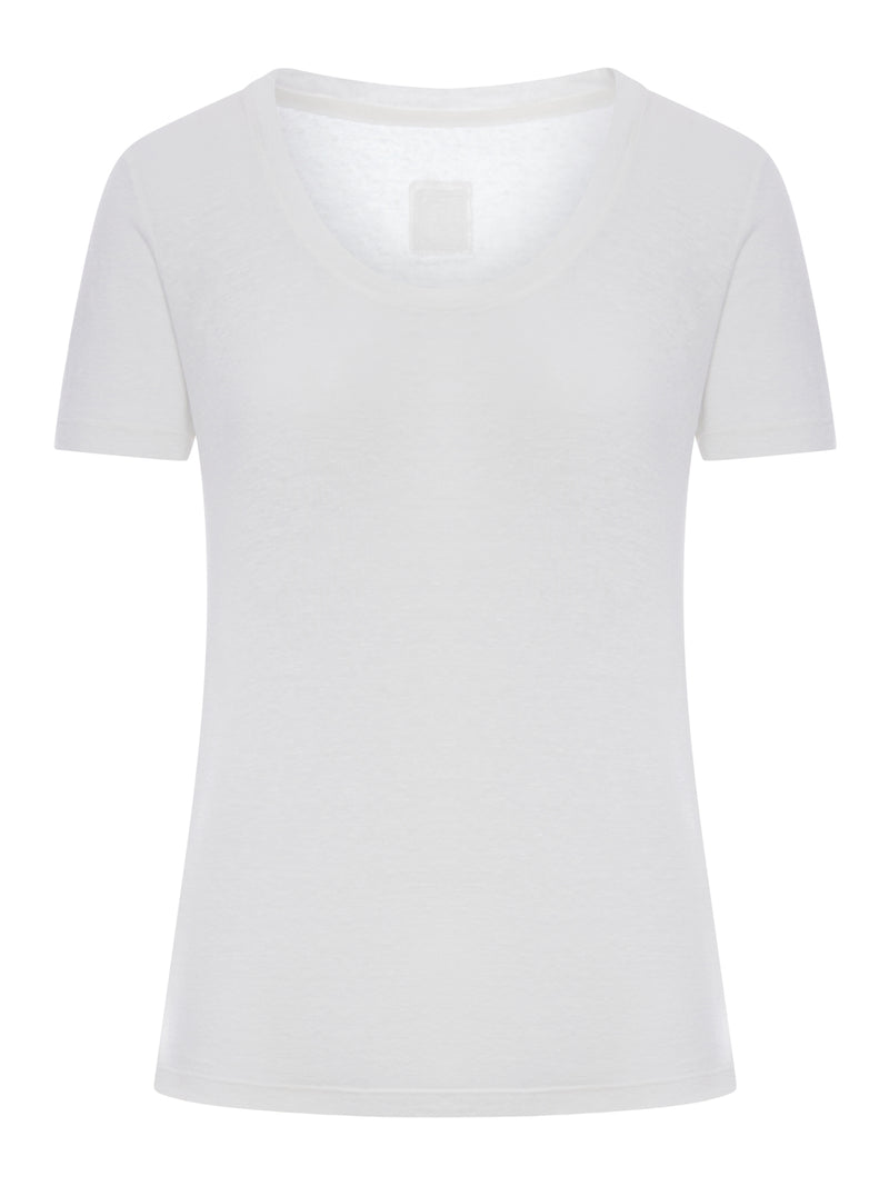 T-SHIRT A MANICHE CORTE CON SCOLLO AMPIO