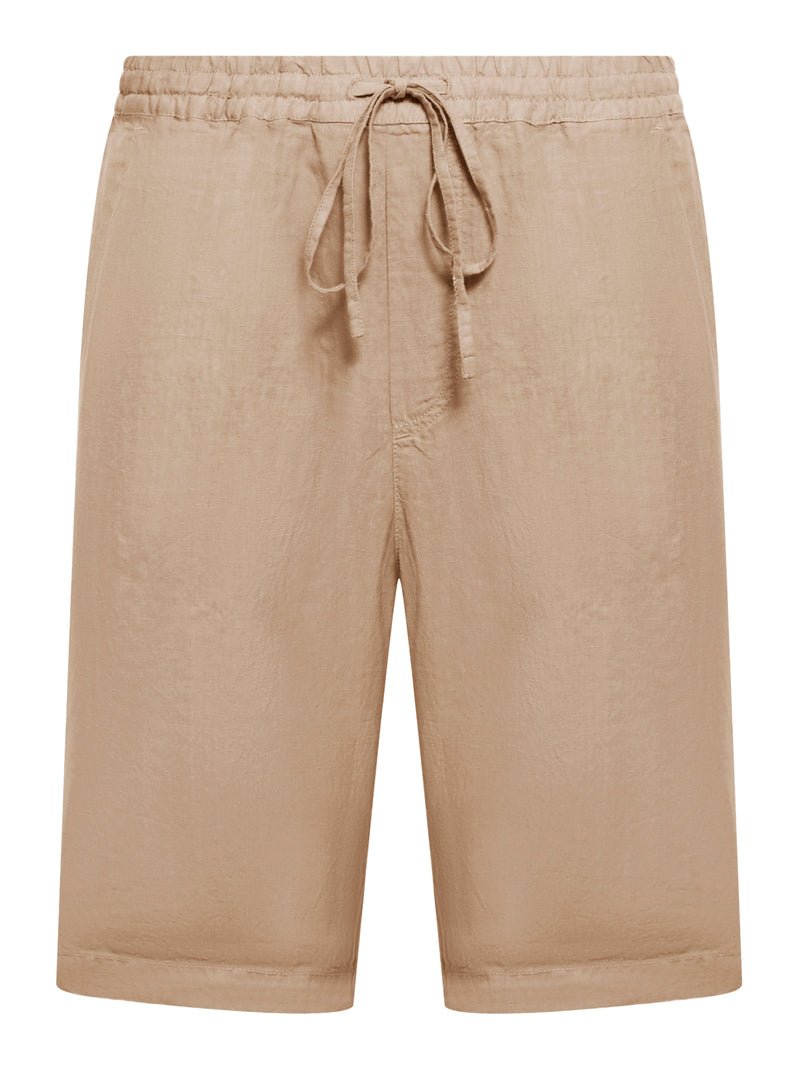 BERMUDA IN LINO CON COULISSE IN VITA